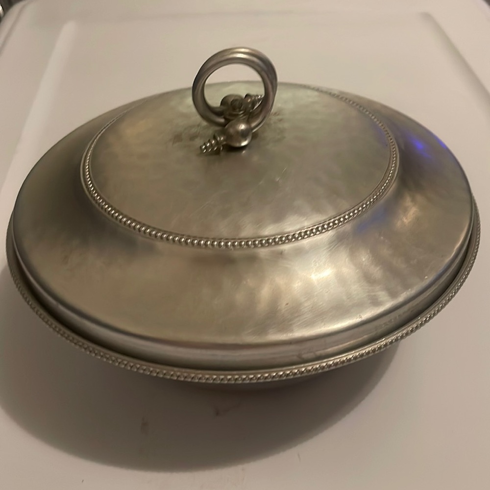 VTG B. W. Buenilum Hammered Aluminum Covered Serving Dish ~ Casserole Bowl
